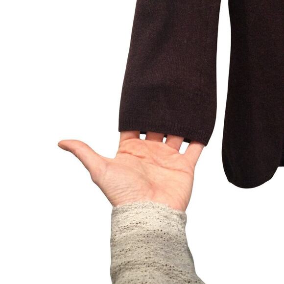 Fenn Wright Manson 2-ply Cashmere Sweater Cardigan Size Small Deep Purple Artsy - Picture 6 of 7